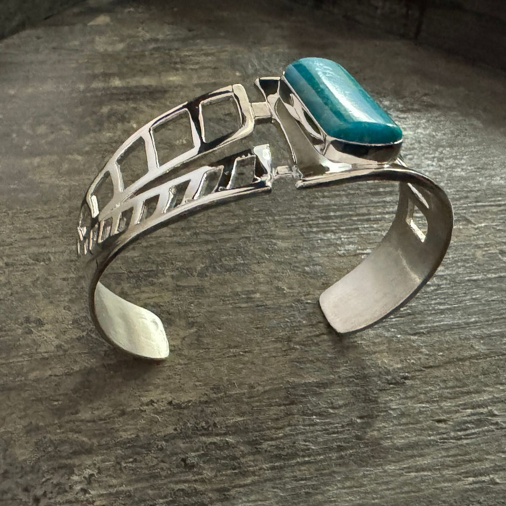 Red Skin Contemporary Turquoise Cuff