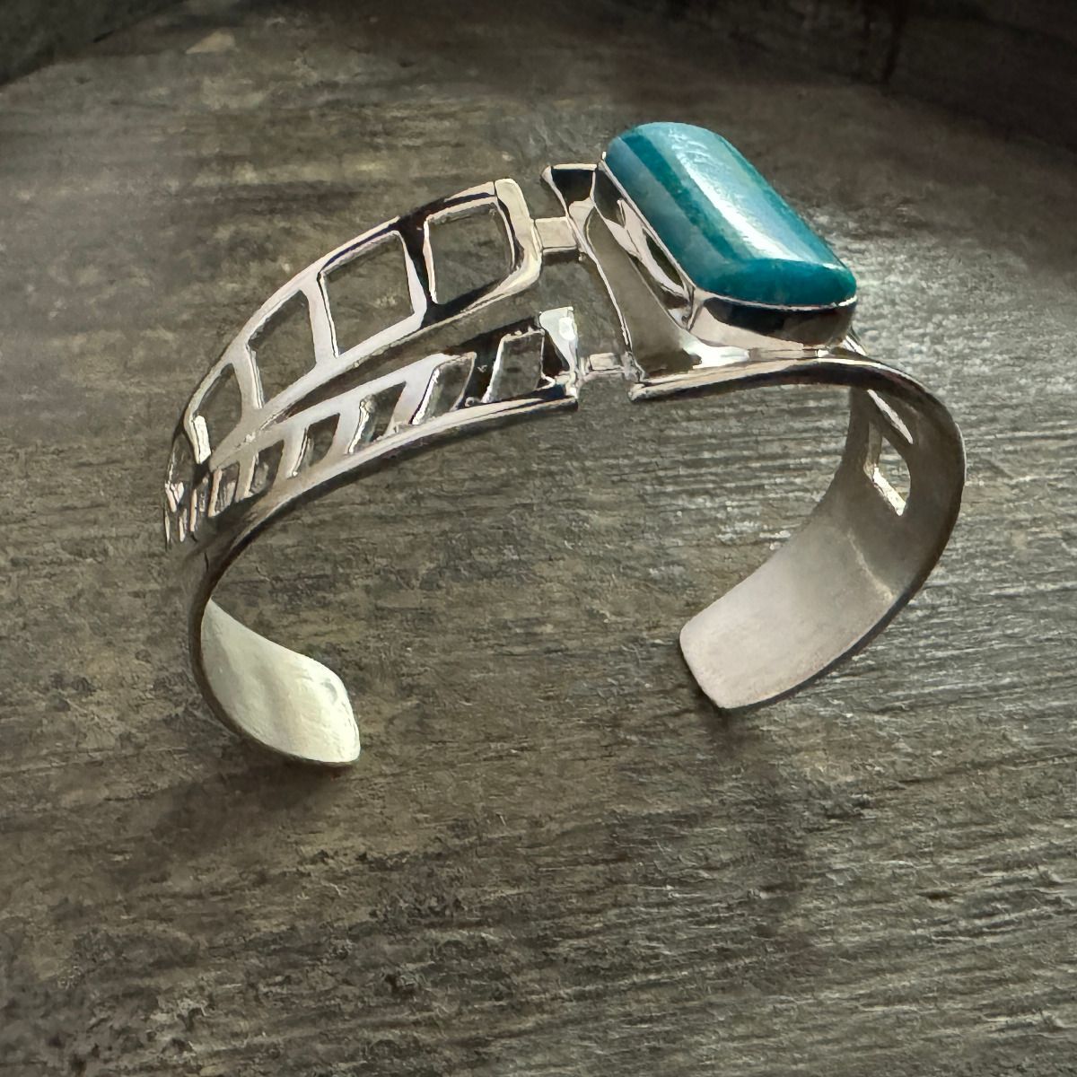 Red Skin Contemporary Turquoise Cuff