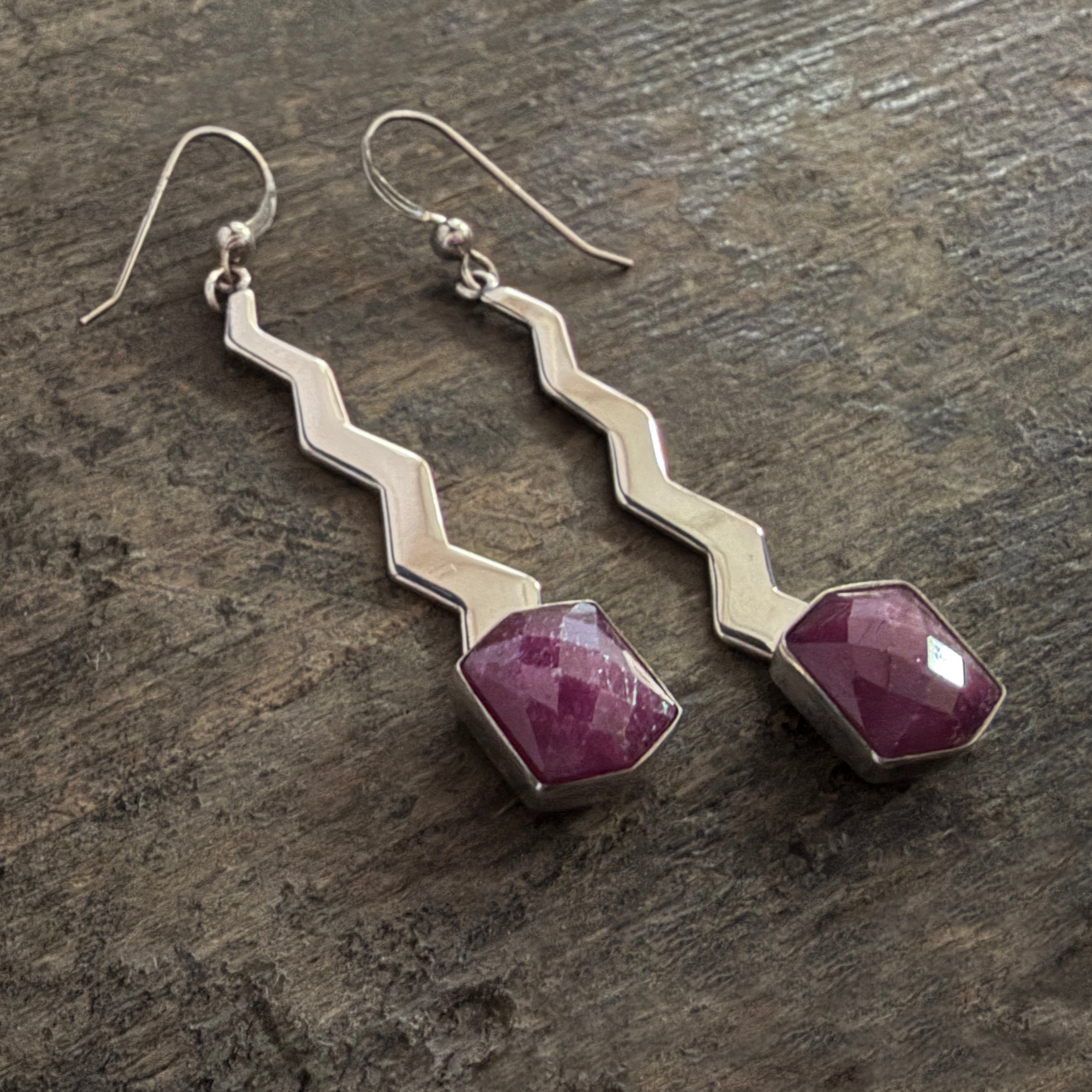 Ruby "Lightening" Earrings