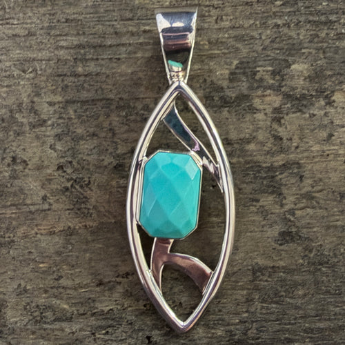 Chilean Turquoise Marquis Pendant