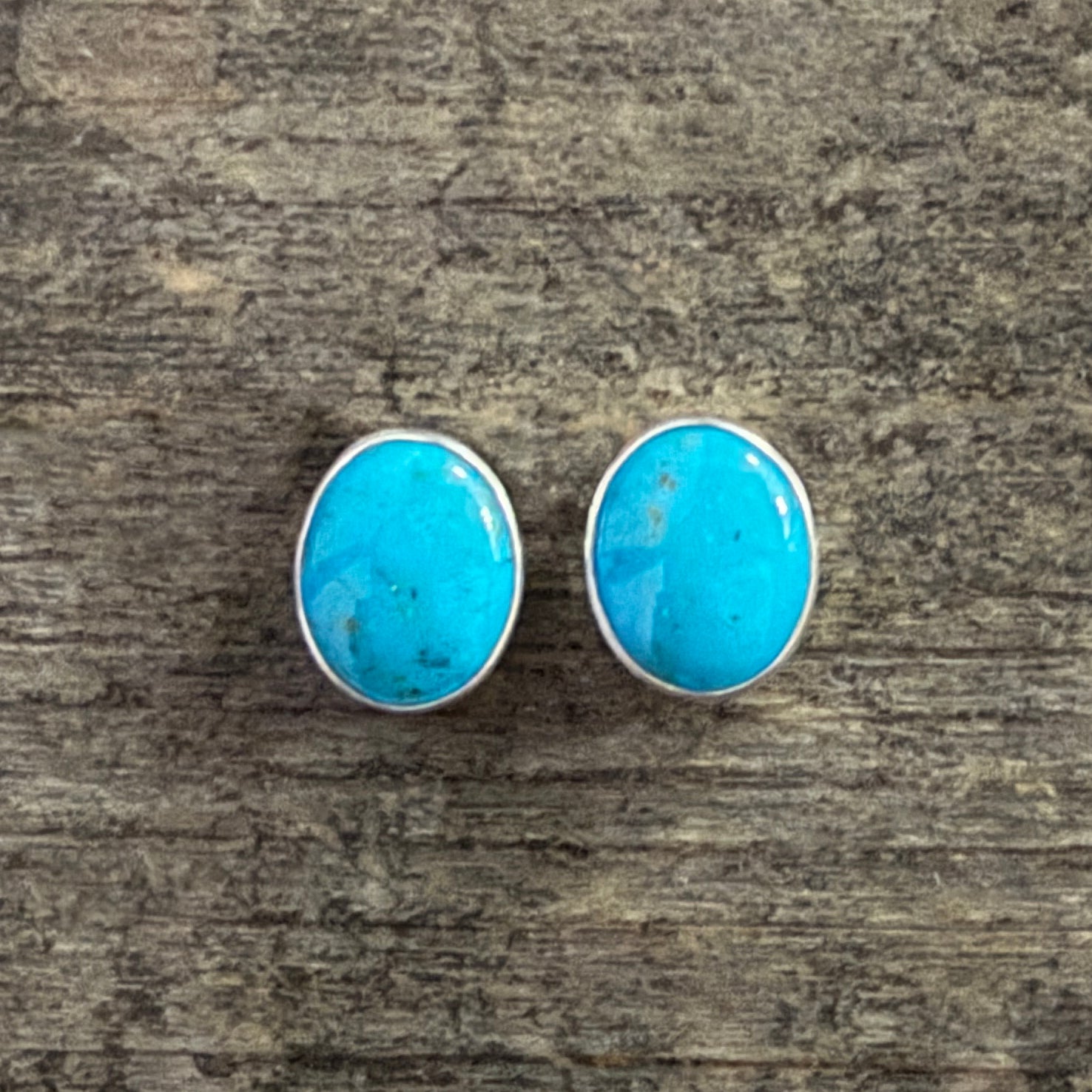 Kingman Turquoise Stud Earrings