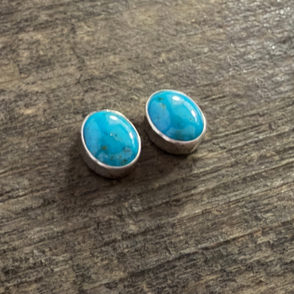 Kingman Turquoise Stud Earrings