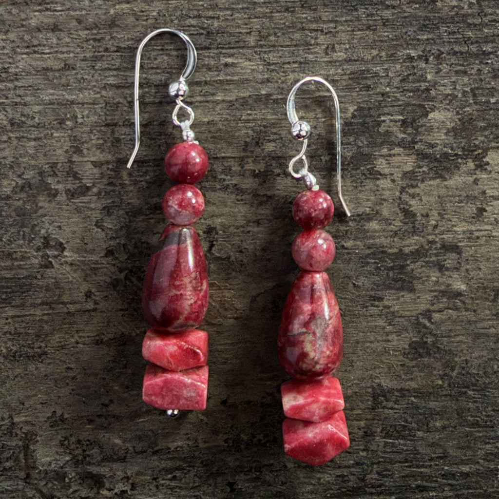 Thulite Dangle Earrings
