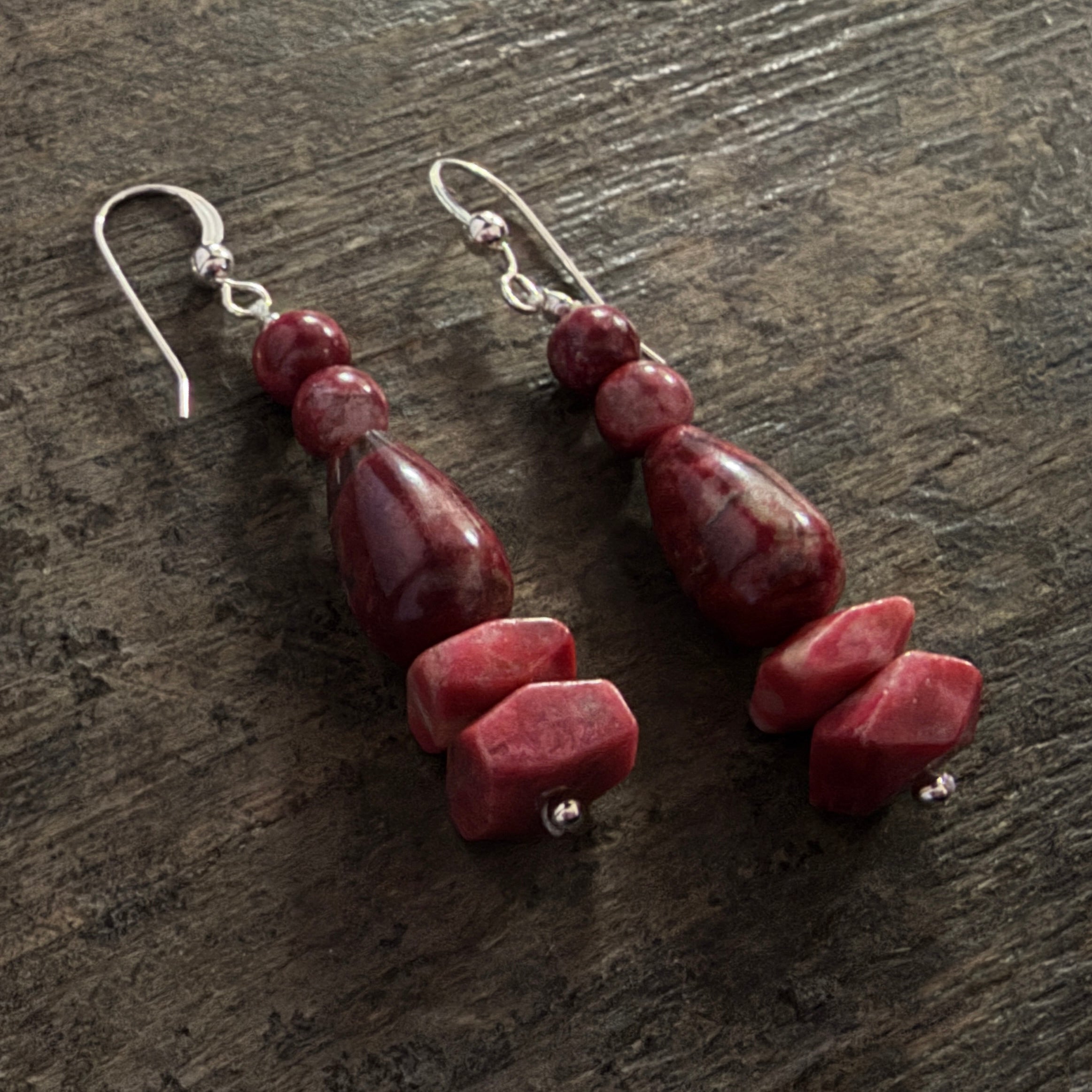 Thulite Dangle Earrings