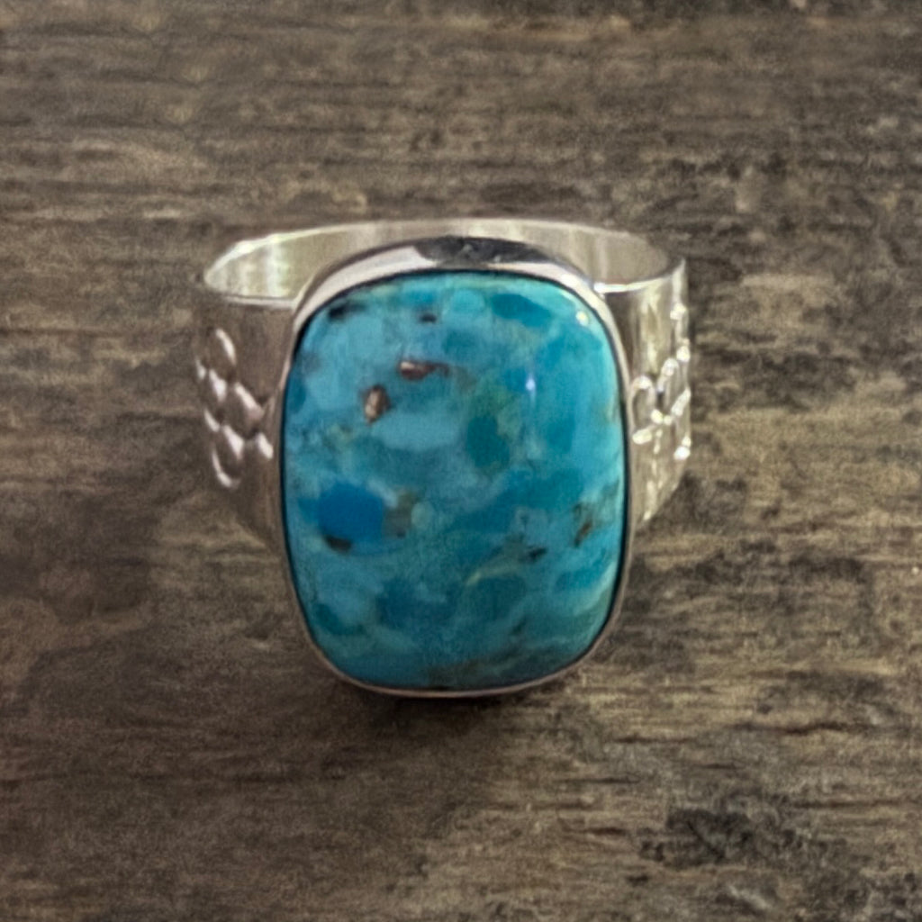 Maidenhair Turquoise Nugget Ring - Size 7