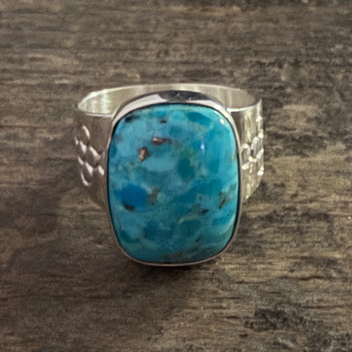 Maidenhair Turquoise Nugget Ring - Size 7
