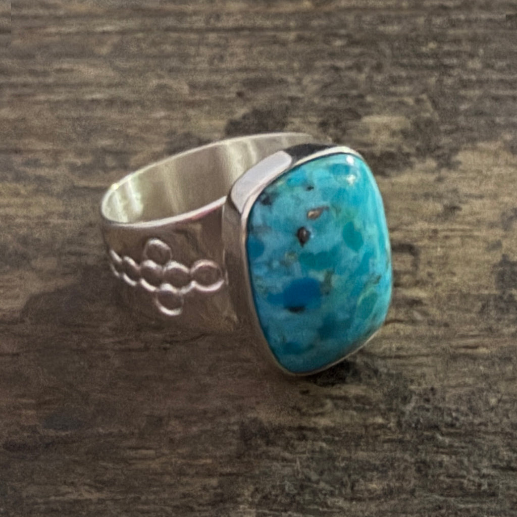 Maidenhair Turquoise Nugget Ring - Size 7