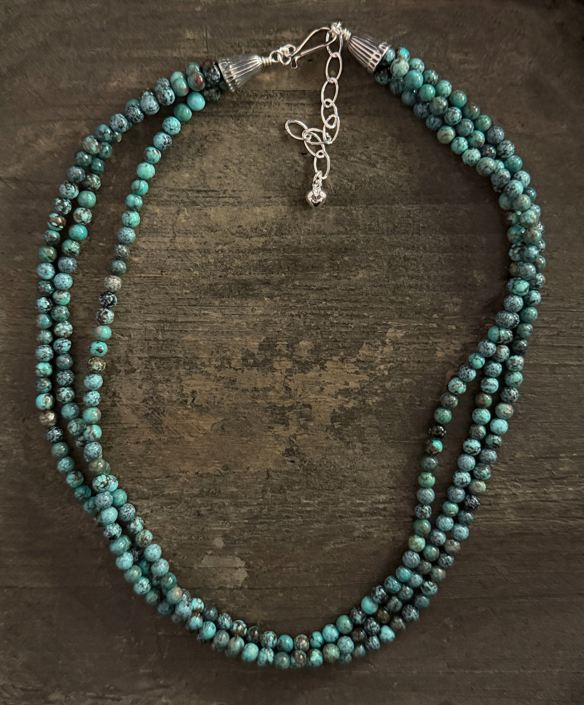 Three Strand Hubei Turquoise Necklace