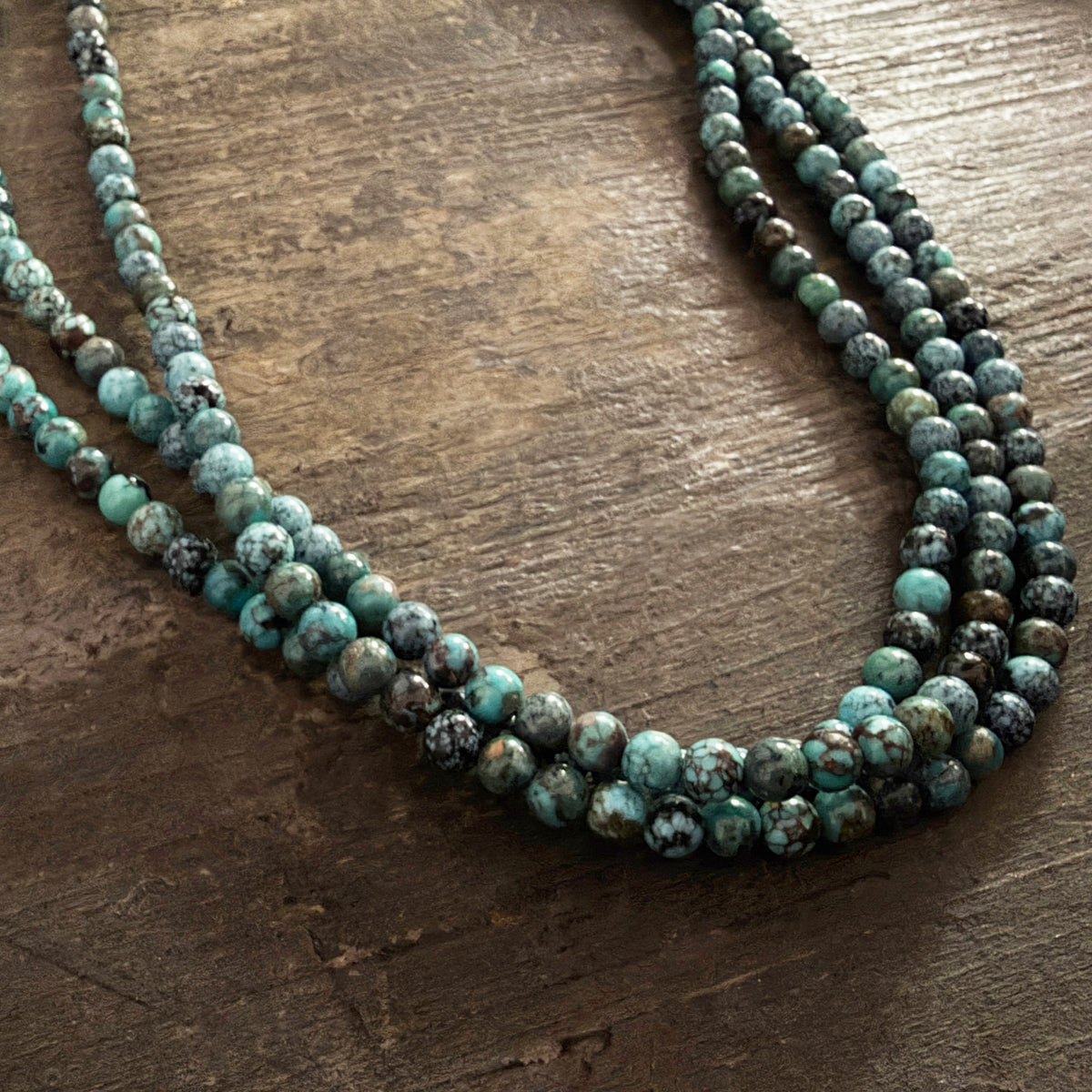 Three Strand Hubei Turquoise Necklace