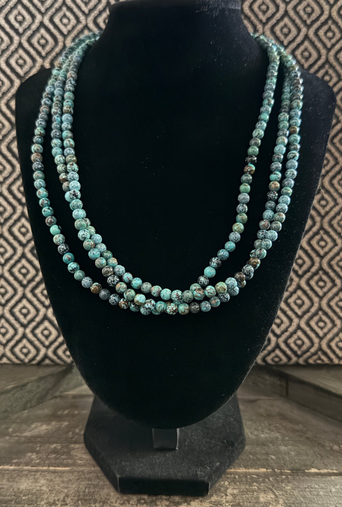 Three Strand Hubei Turquoise Necklace