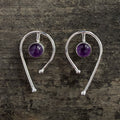 Amethyst Post Earrings