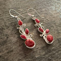 Coral Botanical Earrings
