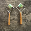 Tigers Eye and Alicia Turquoise Earrings