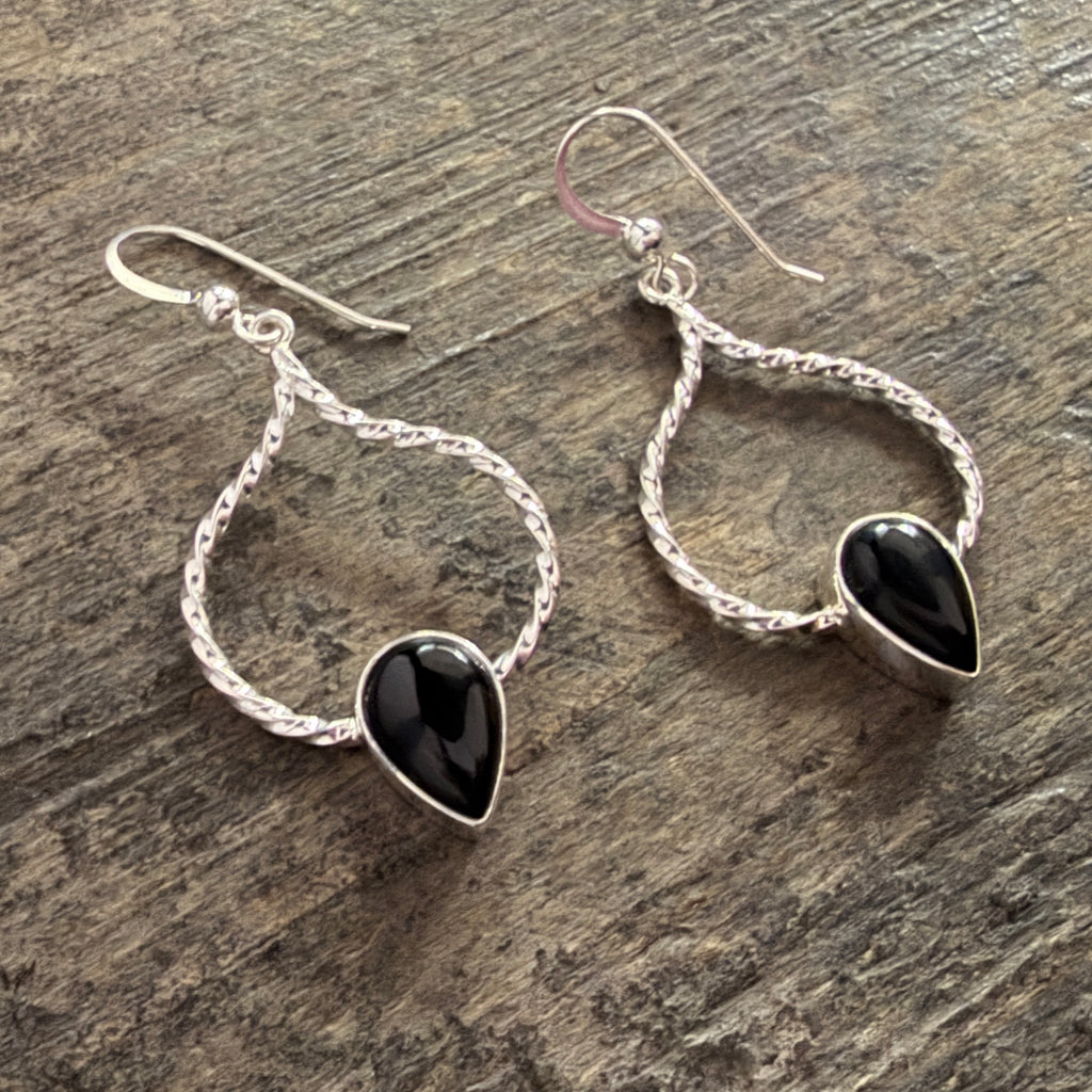 Midnight Chalcedony Earrings