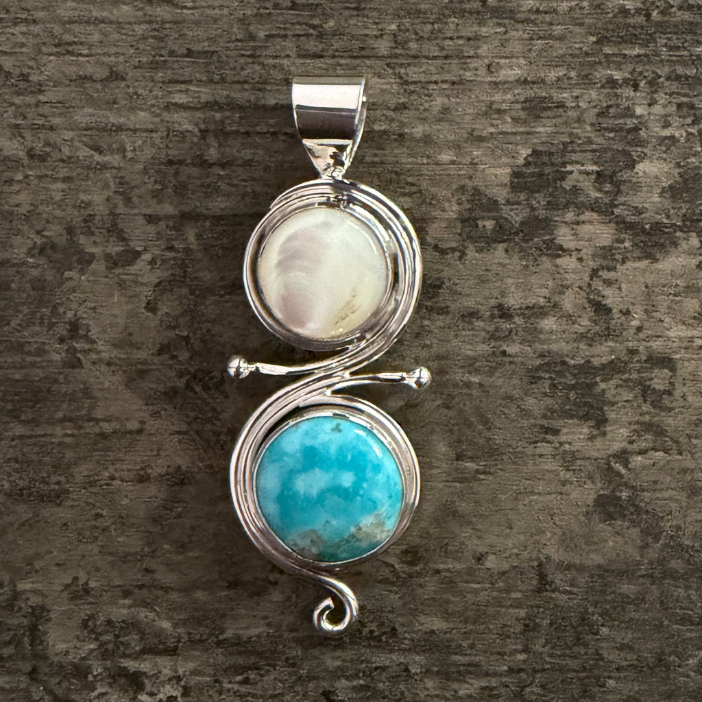 Sonoran Turquoise & Mother of Pearl Pendant