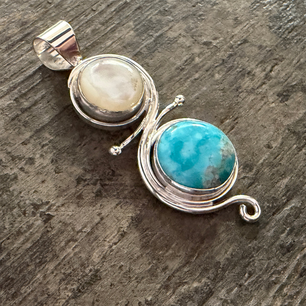 Sonoran Turquoise & Mother of Pearl Pendant