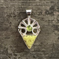 Green Opal and Peridot Pendant
