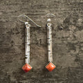 Orange Coral Sculptural Earrings