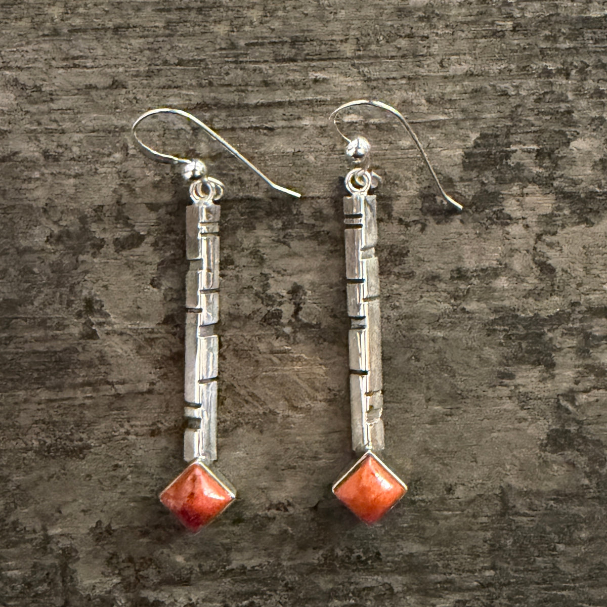 Orange Coral Sculptural Earrings
