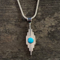 Sleeping Beauty Turquoise Pendant and Chain