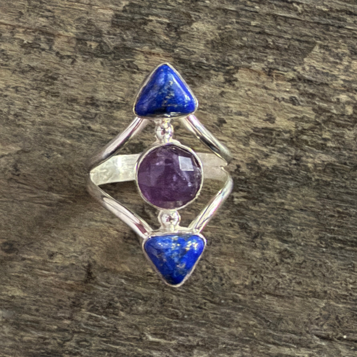 Lapis & Amethyst Ring - Size 9